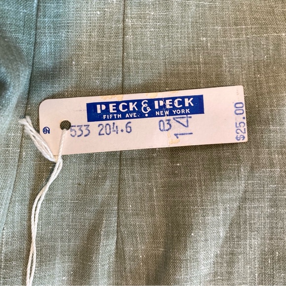Vintage green 1950s dress from Peck & Peck, New York 5th Ave. Never worn w/ tags - Picture 9 of 15